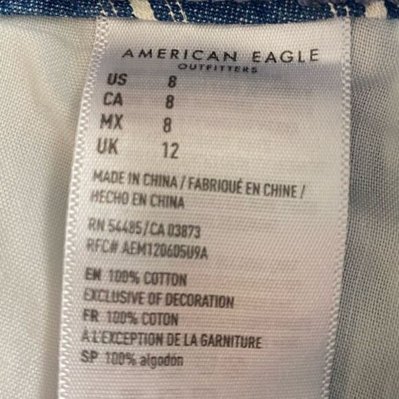 American Eagle Striped Shorts Women s Size 8 - Picture 5 of 6